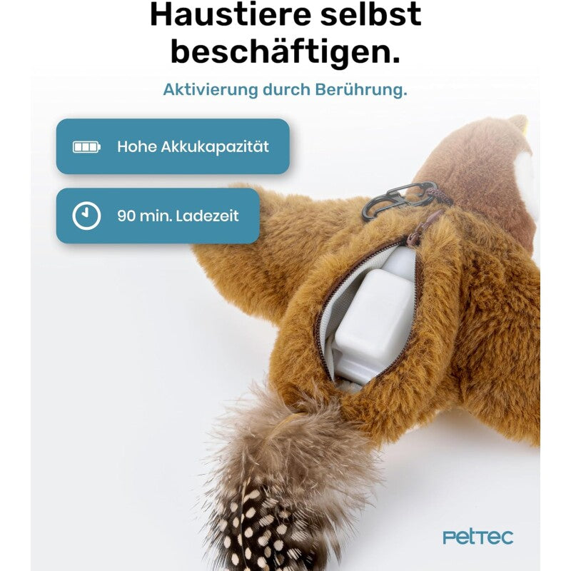 PetTec interaktives Plüschtier für Katzen - Spatz