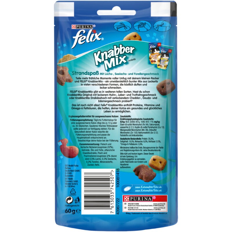 Felix KnabberMix 5x200g Strandspaß