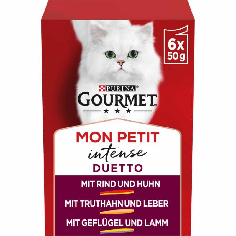 GOURMET Mon Petit Intense 8x6x50g mit Ente, Huhn, Truthahn