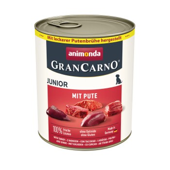 animonda GranCarno Original Nassfutter Hund Junior, Pute 6x800 g