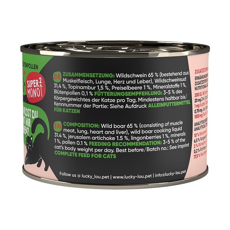 Lucky Lou Nassfutter Katze SuperMono Adult Huhn 6x200 g