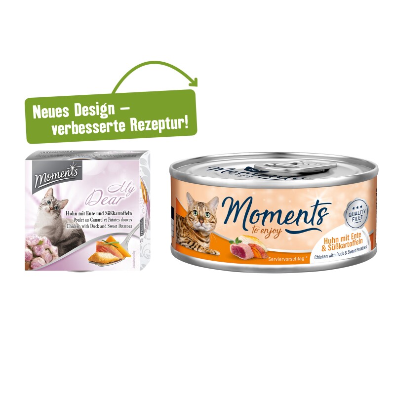 MOMENTS Adult Huhn mit Lachs und Spinat 12x70 g