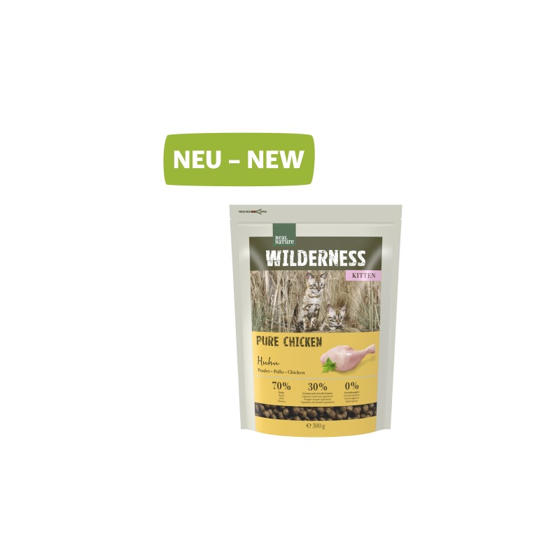 REAL NATURE WILDERNESS Trockenfutter Katze, Kitten, Pure Chicken 300 g