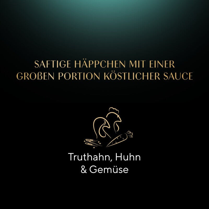 Sheba Sauce Collection 22 x 85 g mit Truthahn und Gemüse, in Sauce