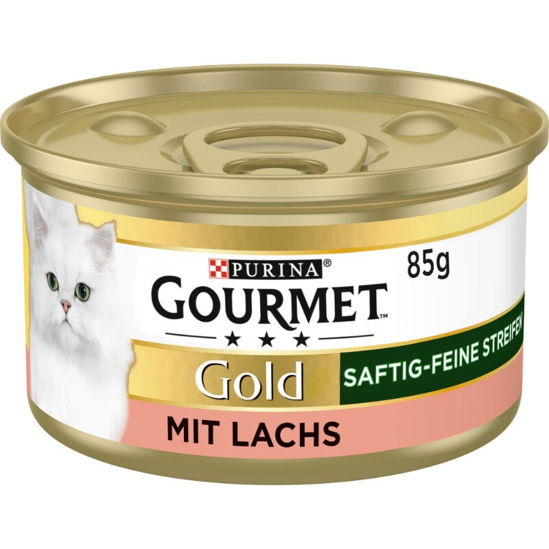 GOURMET Gold Saftig-feine Streifen 12x85g Lachs
