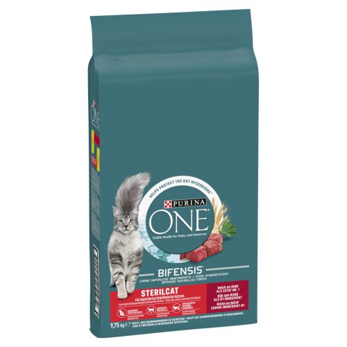 PURINA ONE STERILCAT Marhában gazdag száraz macskaeledel 9,75kg