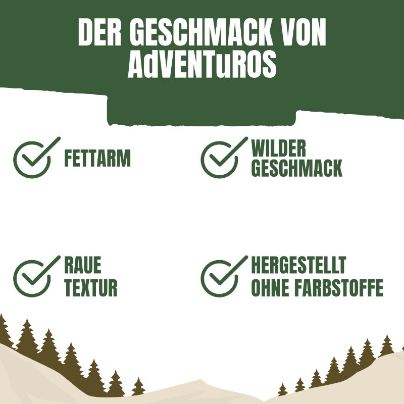 Adventuros Strips fettarm Hirsch 6x90g