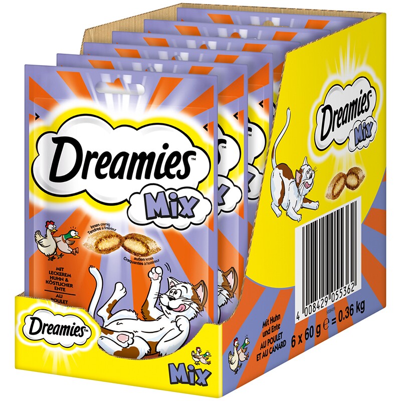 Dreamies Mix 6x60g Käse und Rind