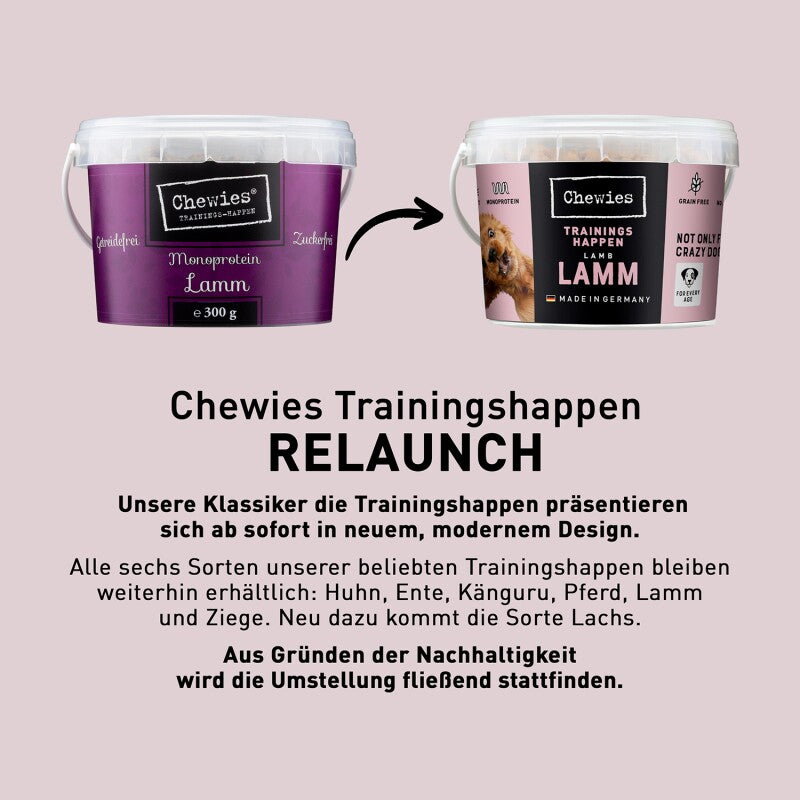 Chewies Trainings-Happen Monoprotein-Snack 300g Huhn