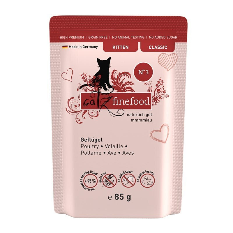 Catz finefood Nassfutter Katze Classic Kitten No. 3 Geflügel 16x85 g
