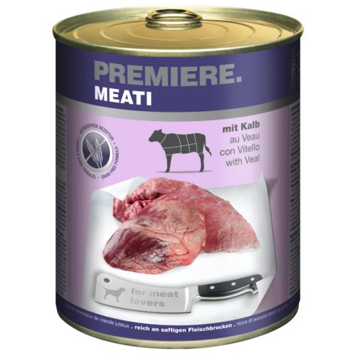 Premiere Meati kutya konzerv adult borjú 6x800g