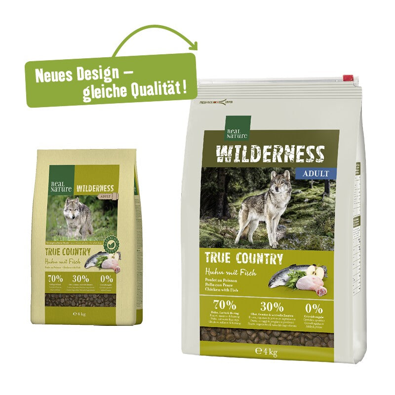 REAL NATURE WILDERNESS Trockenfutter Hund, Adult, True Country Huhn mit Fisch 1 kg