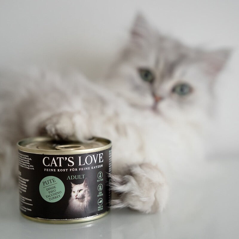 CAT'S LOVE Nassfutter Katze Adult Pute 6x200 g