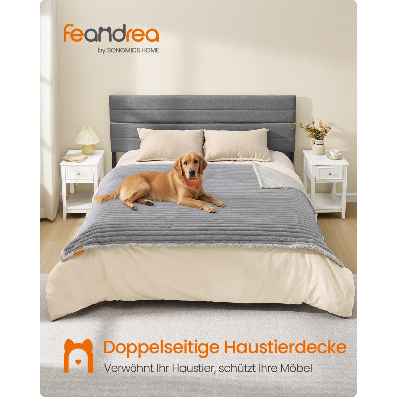 FEANDREA Hundedecke, wasserdichte Decke, beidseitig verwendbar, waschbar S