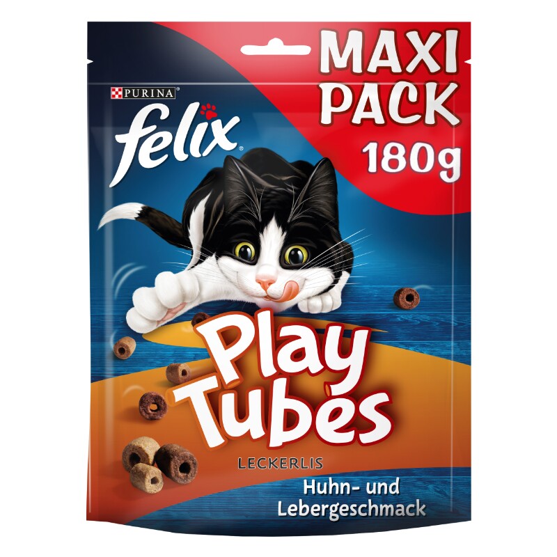 Felix Play Tubes 5x180g Huhn- und Lebergeschmack