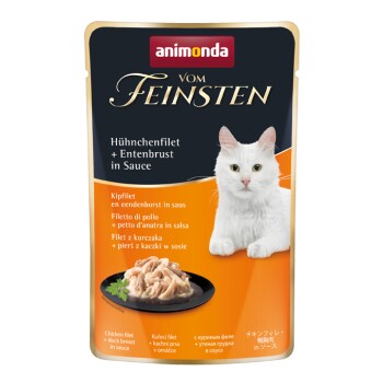 animonda Vom Feinsten 18x50g mit Hühnchenfilet und Entenbrust, in Sauce