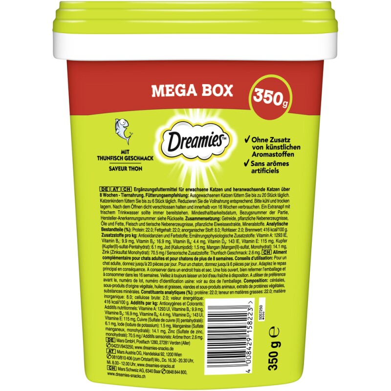 Dreamies Mega Box 350g Thunfisch