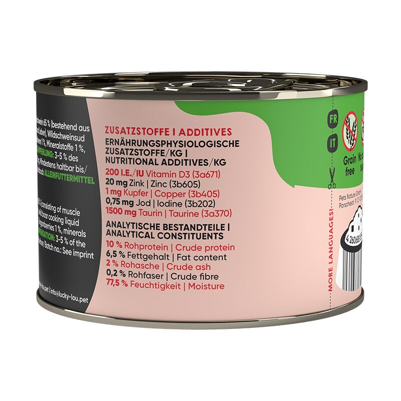 Lucky Lou Nassfutter Katze SuperMono Adult Huhn 6x200 g