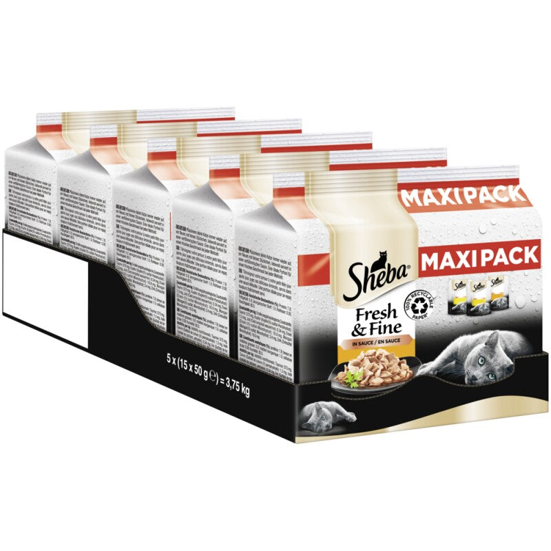Sheba Multipack Fresh & Fine in Sauce 15 x 50g Mix-Pack