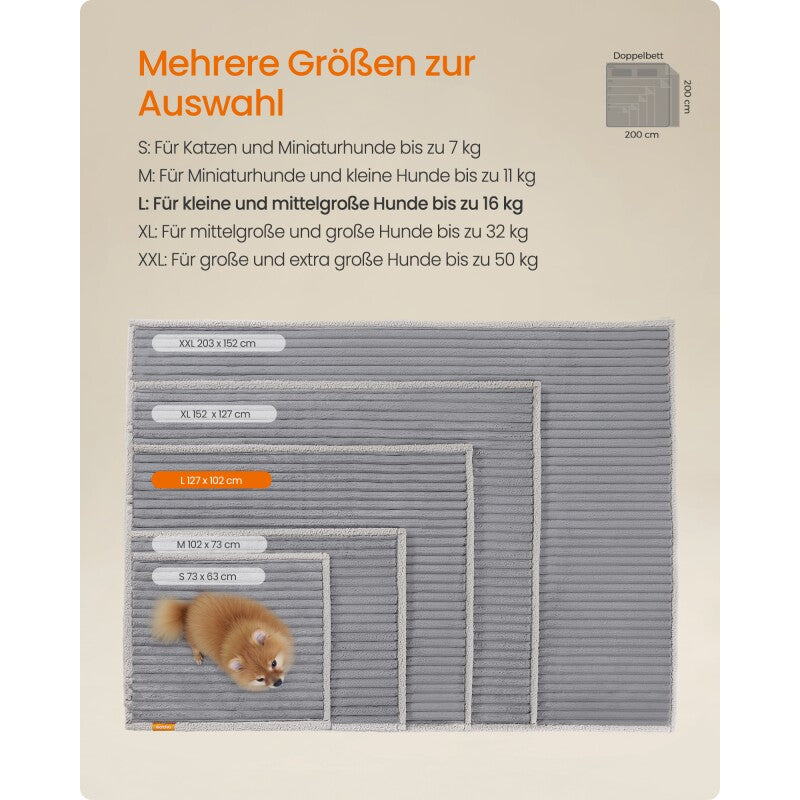 FEANDREA Hundedecke, wasserdichte Decke, beidseitig verwendbar, waschbar S
