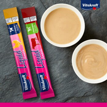 Vitakraft Liquid Snack Multipack mit Lachs und Leberwurst 16x15 g