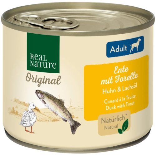 Real Nature Original kutya konzerv adult kacsa&pisztráng 6x200g