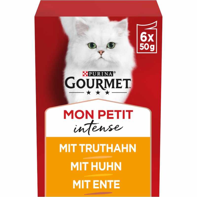 GOURMET Mon Petit Intense 8x6x50g mit Ente, Huhn, Truthahn