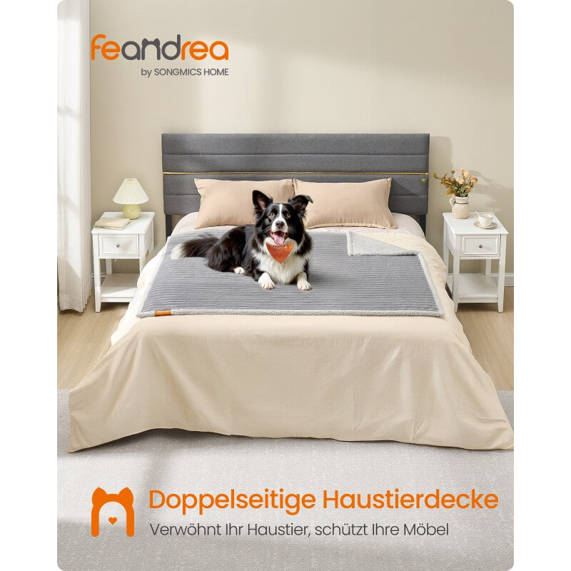 FEANDREA Hundedecke, wasserdichte Decke, beidseitig verwendbar, waschbar S