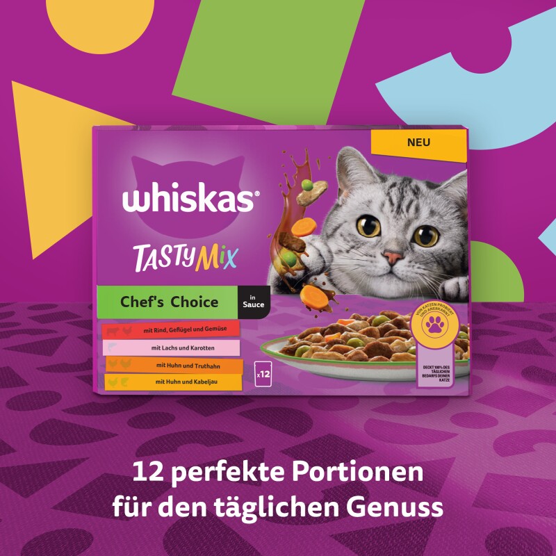 Whiskas Tasty Mix Multipack Chef's Choice in Sauce 12x85 g