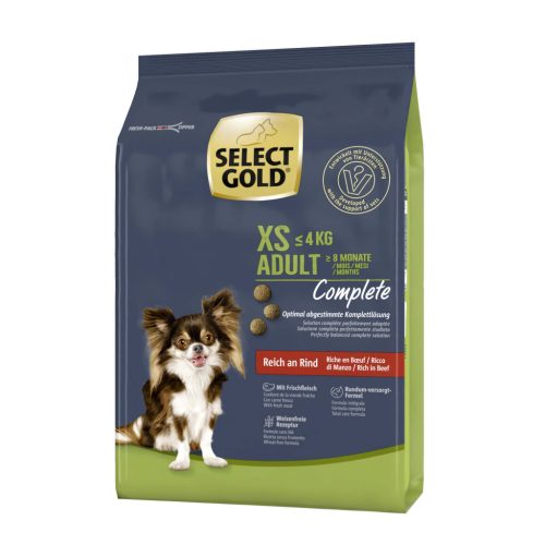 SELECT GOLD Complete száraz kutyaeledel XS adult marha 1kg