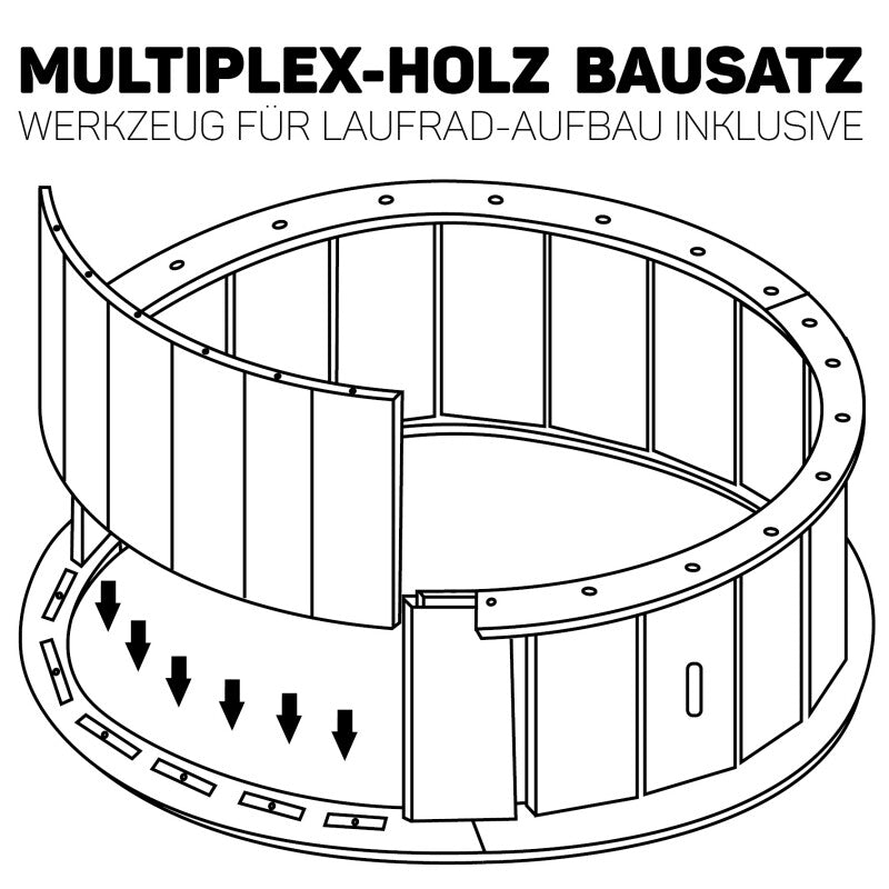 Canadian Cat Company Katzenlaufrad aus Holz XL schwarz