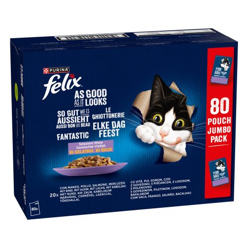 Felix Fantastic macska tasak MP vegyes válogatás 80x85g