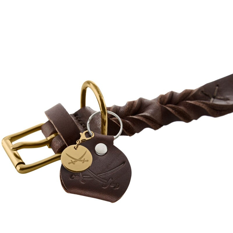 Hunter Halsband Sansibar Solid dunkelbraun 40 cm