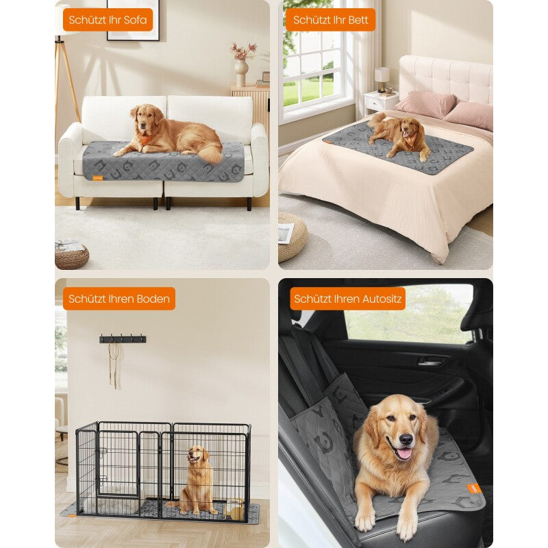 FEANDREA wasserdichte Hundedecke,Autoschondecke für Haustiere, Sofaschutz S