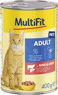 MultiFit macska konzerv paté adult marha&máj 6x400g