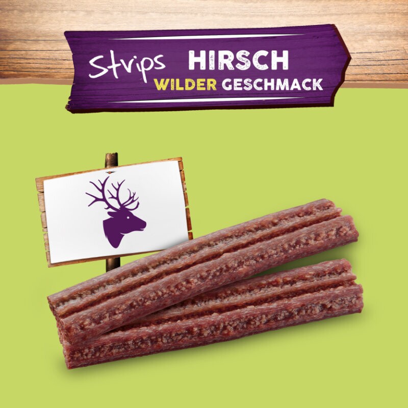 Adventuros Strips fettarm Hirsch 6x90g