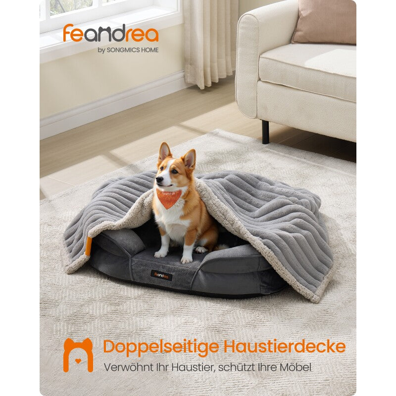 FEANDREA Hundedecke, wasserdichte Decke, beidseitig verwendbar, waschbar S