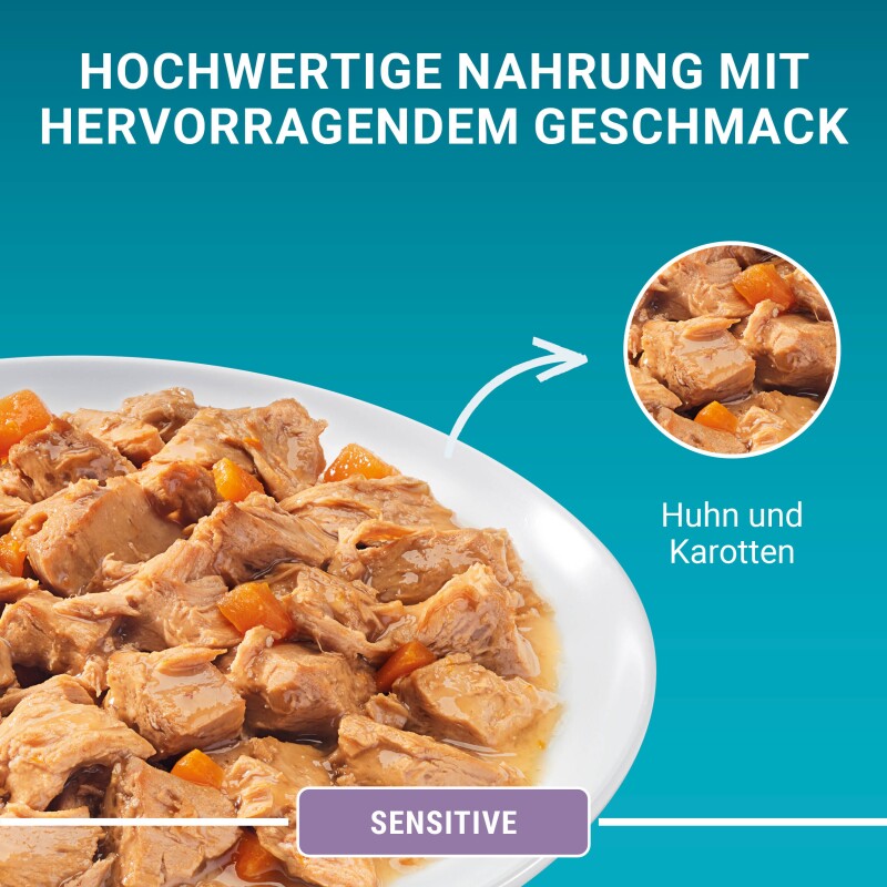 Purina ONE Sensitive mit Huhn & Karotten 26x85g