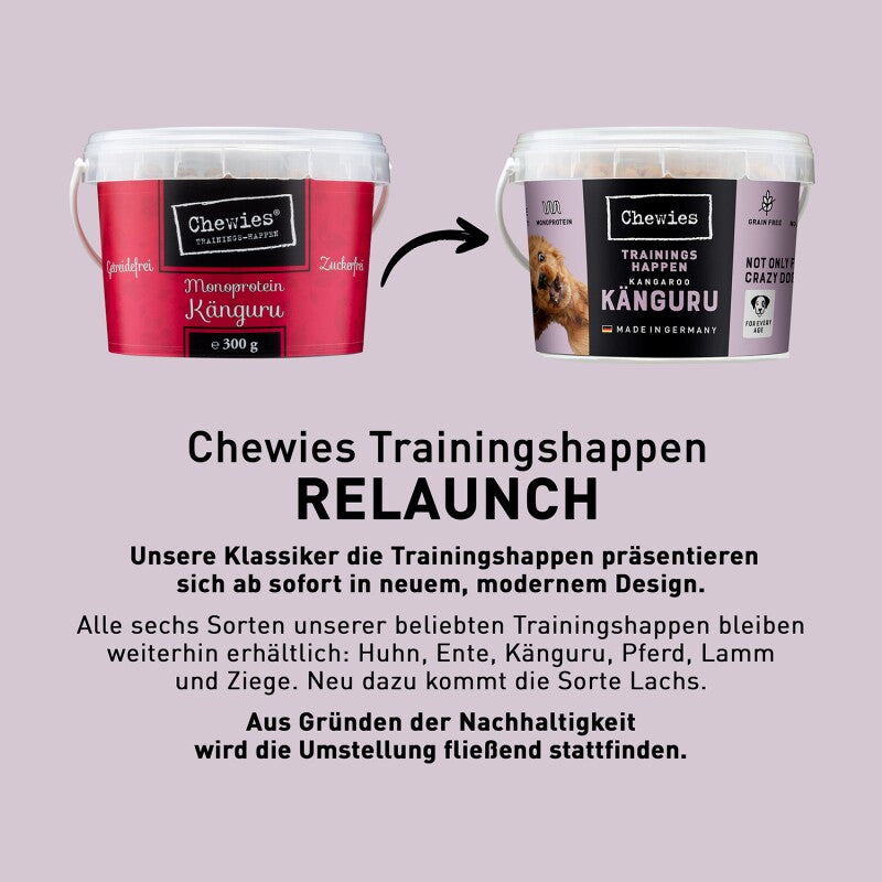 Chewies Trainings-Happen Monoprotein-Snack 300g Huhn