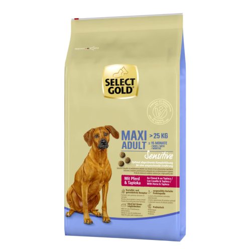 SELECT GOLD Sensitive száraz kutyaeledel maxi adult ló&tápióka 12kg