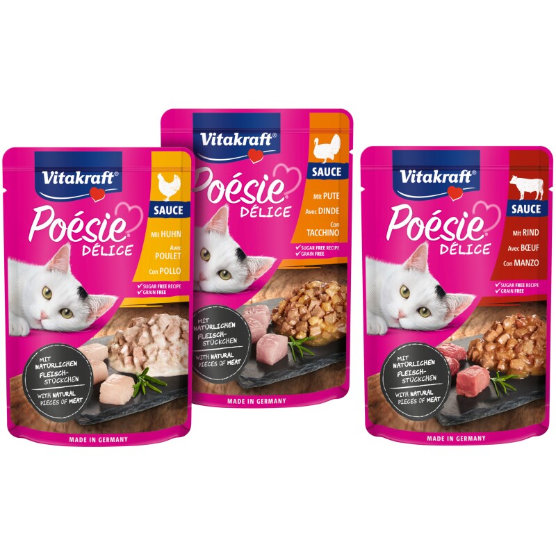 Vitakraft Poésie Delice Adult 6x85g Fisch, in Sauce