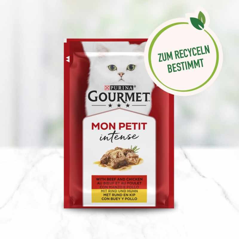 GOURMET Mon Petit Intense 8x6x50g mit Ente, Huhn, Truthahn
