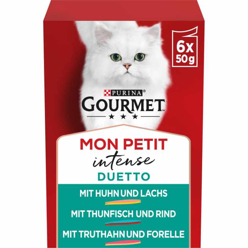 GOURMET Mon Petit Intense 8x6x50g mit Ente, Huhn, Truthahn