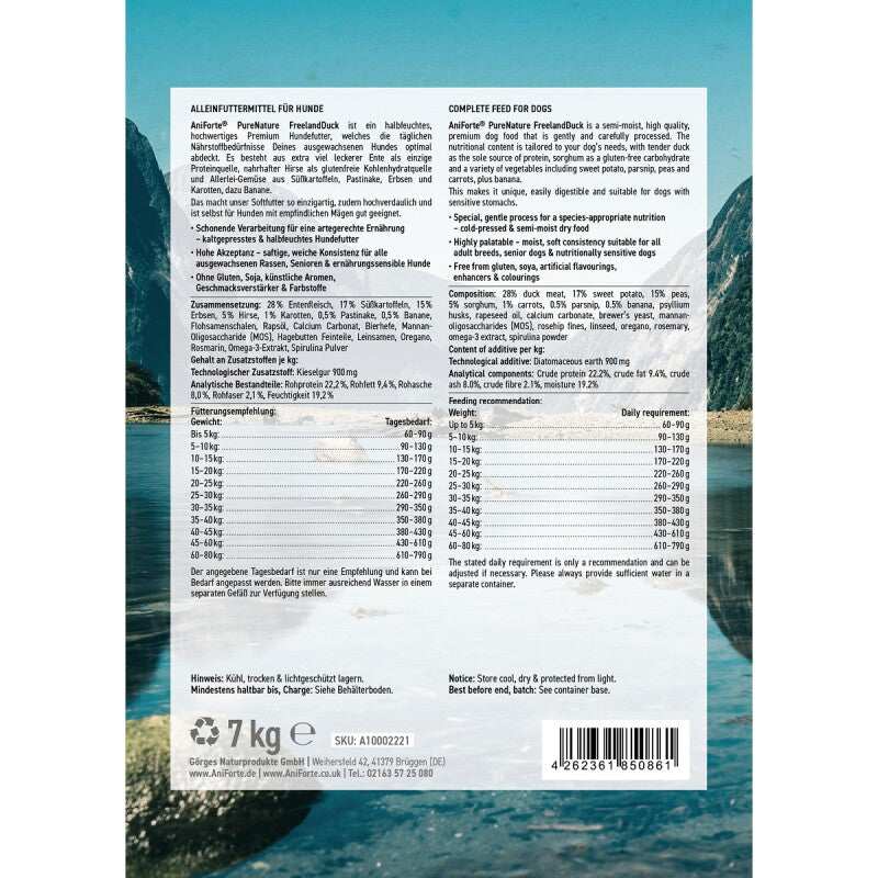 AniForte Trockenfutter FreelandDuck - Leckere Ente mit Hirse 2 kg