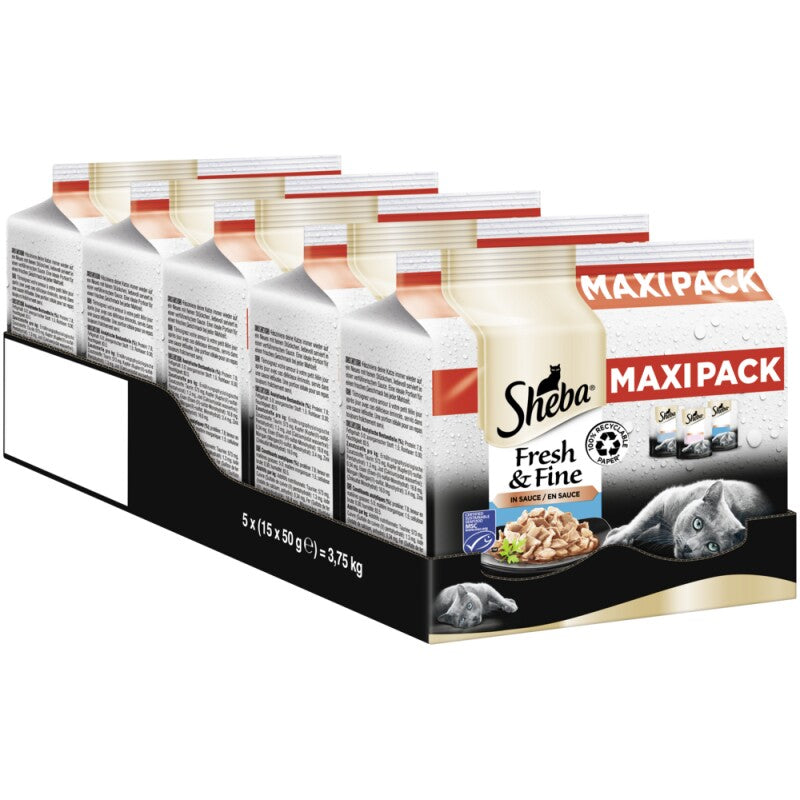 Sheba Multipack Fresh & Fine in Sauce 15 x 50g Mix-Pack