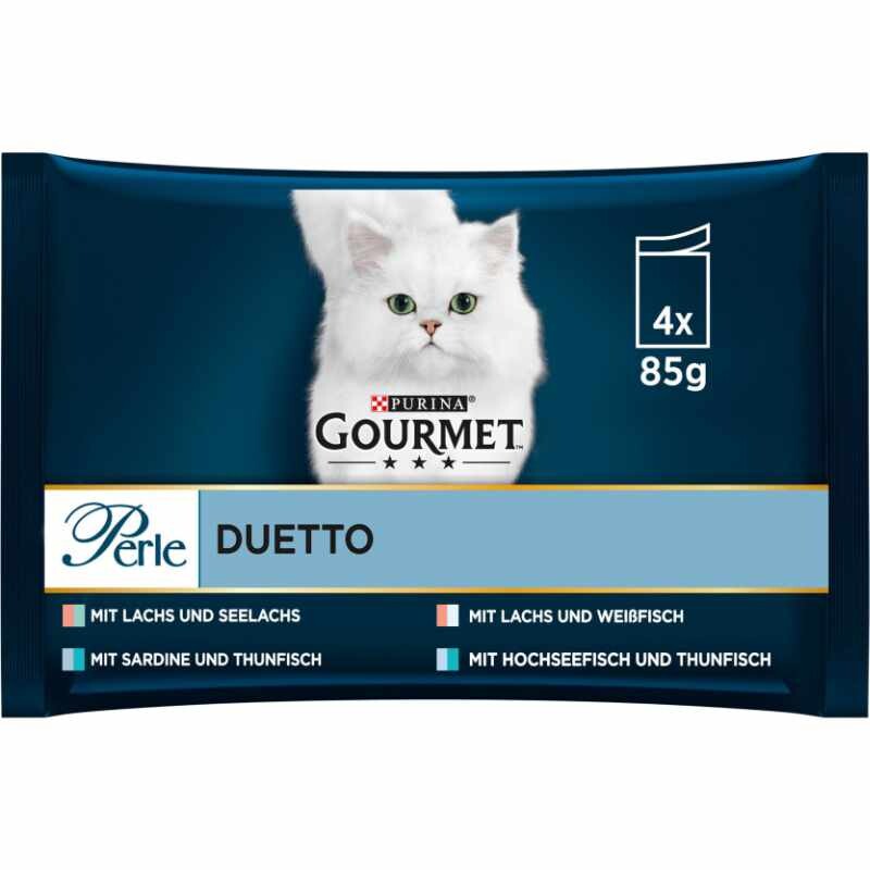 GOURMET Perle 4x85g Truthahn, Thunfisch, Ente und Lamm