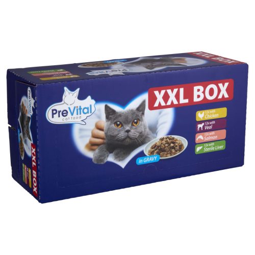 PreVital alutasakos MP adult nedves macskaeledel gigabox vegyes 48x100g