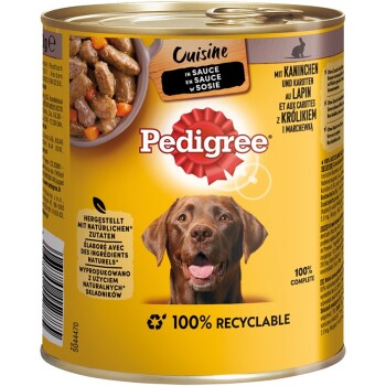 Pedigree Nassfutter Hund Adult, Cuisine, in Sauce 12x800 g Lamm