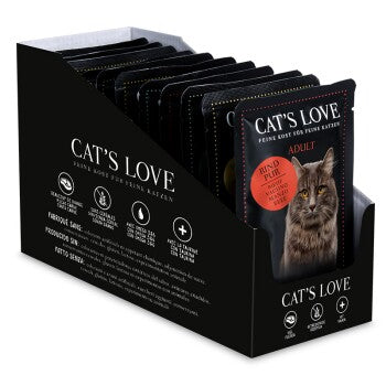 CAT'S LOVE Nassfutter Katze, Adult, Multipack 12x85 g