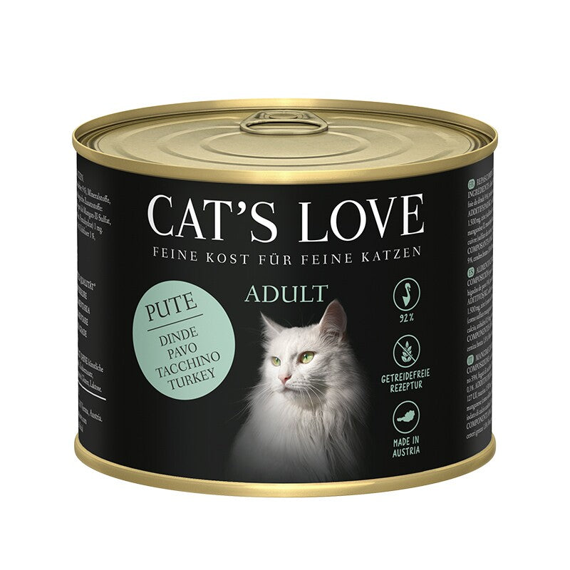 CAT'S LOVE Nassfutter Katze Adult Pute 6x200 g